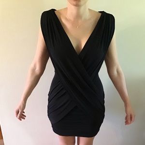 BCBG MAXAZRIA BLACK ALONDRA DRESS SIZE XS